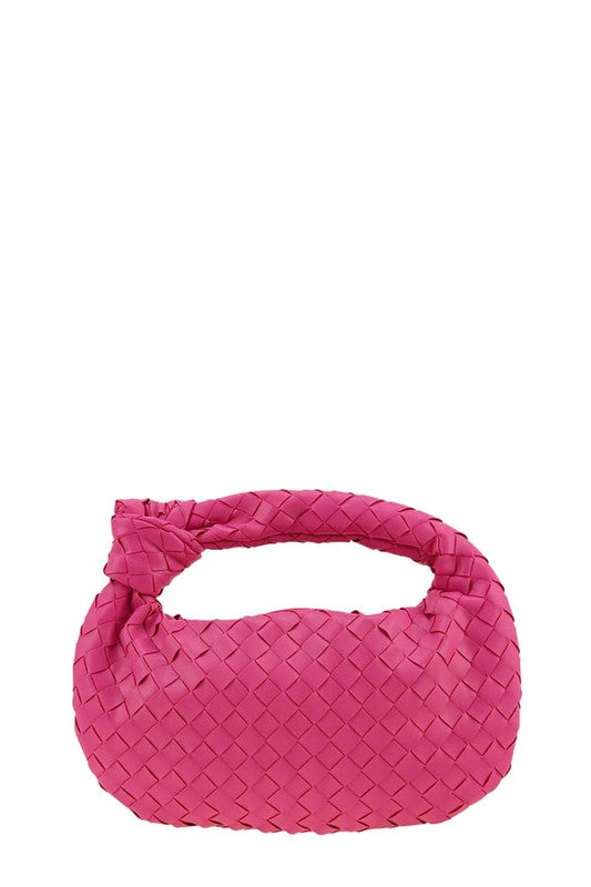 fuchsia textured handbag