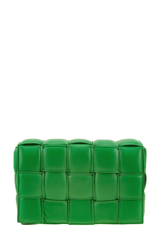 green squared crossbody